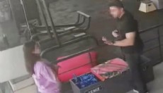 Spor salonunda kadına şiddet kamerada