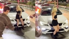Trafikte dans, genç kadına pahalıya patladı
