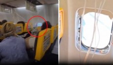 Uçakta cam kırıldı, yolcunun kafası dışarı vakumlandı