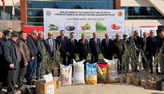 Üreticilere tohum ve fidan dağıtıldı
