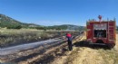 Yeşilova'da saman ve anız yangını