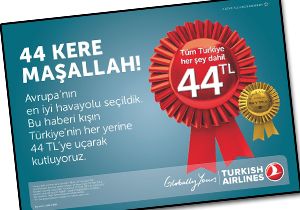 THY'den şok fiyat:: 44 TL