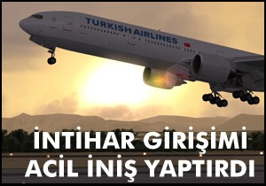 "İntihar" iddiası uçağı acil indirdi