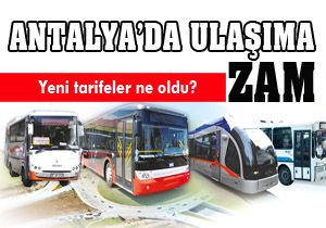 Antalya'da toplu ulaşımda yeni tarife