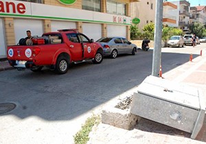 Tır'ın çarptığı trafo yandı