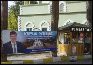 Elmalı'da Türel afişlerine toplatma kararı