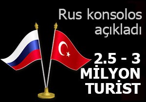 Rus Başkonsolos; 2.5 -3 milyon Rus gelir