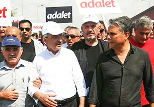 Ümit Uysal da  Adalet  yürüyüşünde