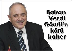 Bakan Vecdi Gönül'e kötü haber