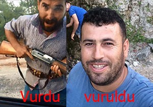 Saldırganı telefonla çekti