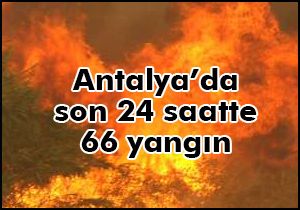Antalya’da son 24 saatte 66 yangın