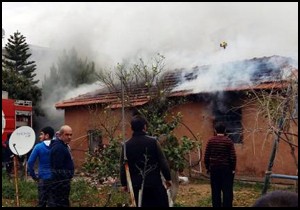 Serik'te ev yangını