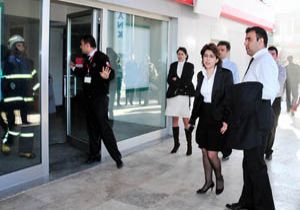 Bankada yangın 