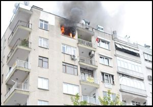 Yangından itfaiye kurtardı
