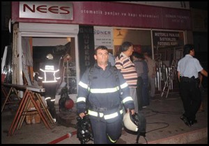 İşyerinde çıkan yangın korkuttu