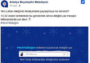 Yeni yıl mesajları billboardlarda
