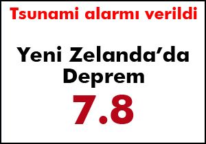 Yeni Zelanda'da 7.8 şiddetinde deprem