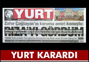 Yurt tan ilginç sansür protestosu