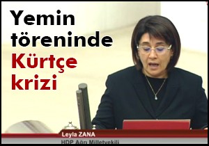 Yemin töreninde Kürtçe krizi