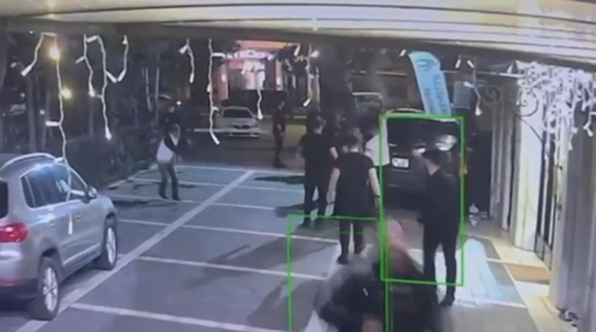 Gece kulübü önündeki silahlı çatışma kamerada: 1 ölü 1 yaralı