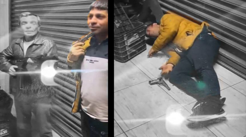 Kazara kendisini boynundan vurdu; o anlar kamerada