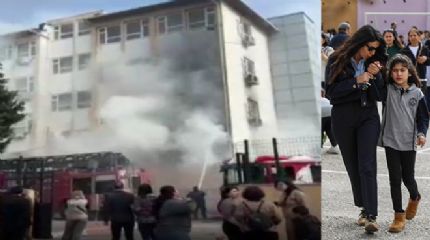 Antalya Muratpaşa'daki ilkokulda yangın