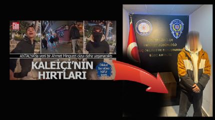 Antalya'daki o hırt yakalandı... Sokakta hırt, emniyette süt dökmüş kedi gibi...