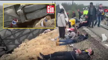 Antalya'da devrilen yolcu otobüsünde can pazarı yaşandı... İşte o anlar...